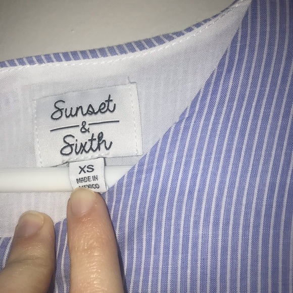 Sunset and sixth strip bell sleeve shirt - Picture 2 of 5